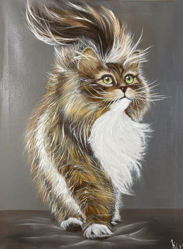 Кошка сибирская. Масло. Холст 40х50 Кошка сибирская. Масло. Холст 40х50