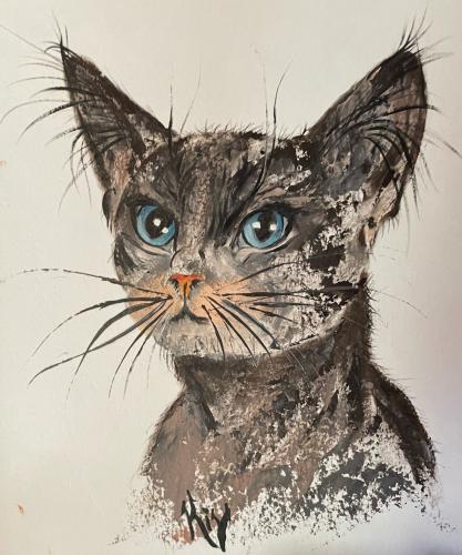 Кот (из остатков краски на палитре) Кот (из остатков краски на палитре)